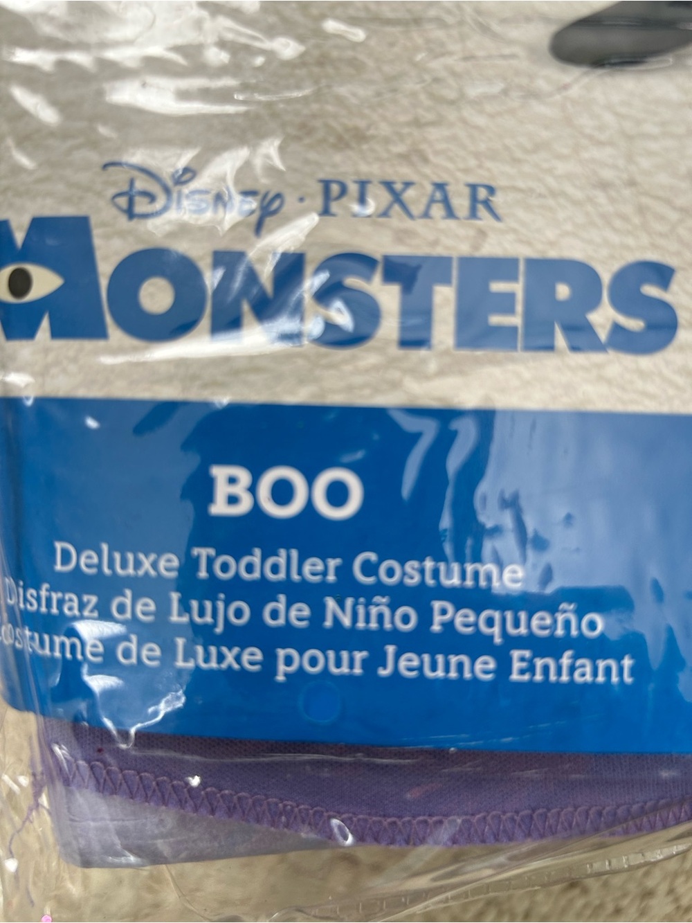Monsters Boo Toddler Costume 3/4- Purple - Picture 5 of 6